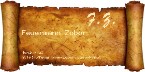 Feuermann Zobor névjegykártya